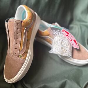 Vans Old Skool ComfyCush Fatal Floral & Golden Brown Skate Shoes